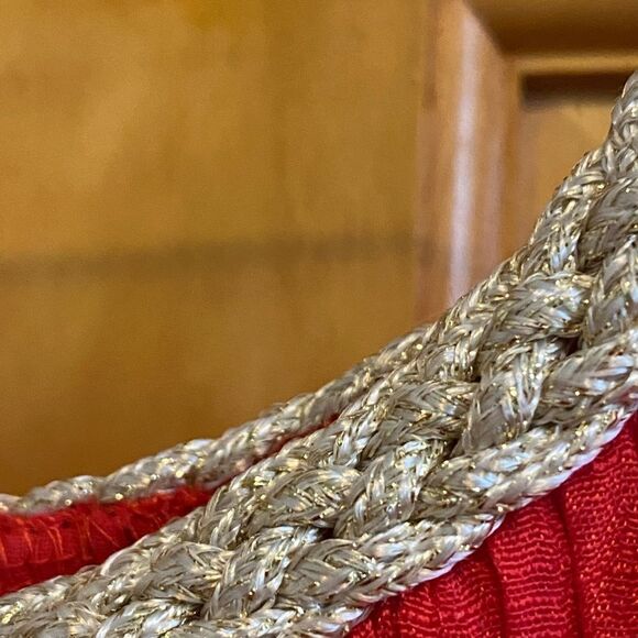 Altar’d state red dress with metallic braided rope straps size xs - Picture 3 of 6